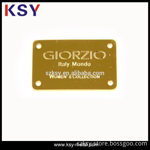 good quatity cheap custom logo metal tag for clothing